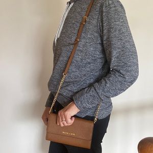 Leather Michael Kors Crossbody Purse.
